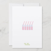 Pink Lemonade Girls Party Ruffle Cake Einladung (Rückseite)