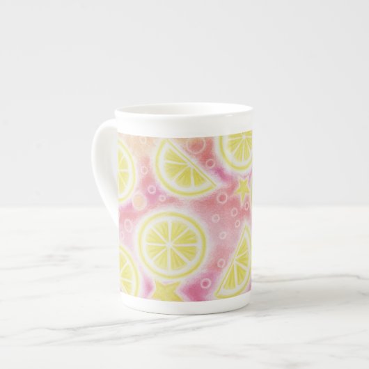 Pink Lemonade Knochen China Tasse (Vorderseite Links)