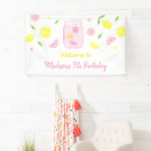 Pink Lemonade Lemon Birthday Banner (Insitu)