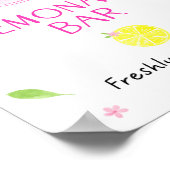 Pink Lemonade Lemon Birthday Poster (Ecke)