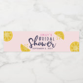 Pink Lemonade Lemon Brautparty Wasserflaschenetikett (Einzelnes Label)