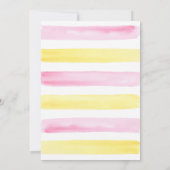 Pink Lemonade Lemon Erster Geburtstag Einladung (Rückseite)