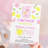 Pink Lemonade Lemon Erster Geburtstag Einladung