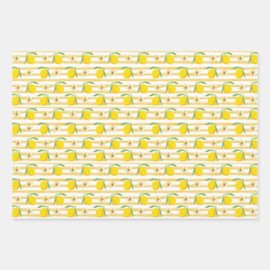 Pink Lemonade Lemons Amalfi Italien Geschenkpapier Set (Vorderseite)