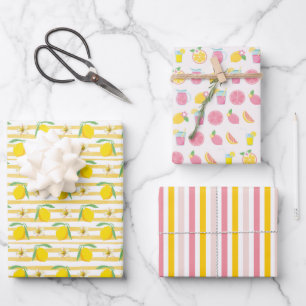 Pink Lemonade Lemons Amalfi Italien Geschenkpapier Set