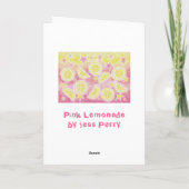 Pink Lemonade 'lemons' Grüße Karte (Rückseite)