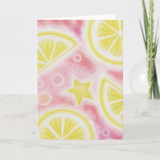 Pink Lemonade 'lemons' Grüße Karte (Vorderseite)