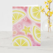 Pink Lemonade 'lemons' Grüße Karte (Gelbe Blume)