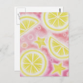 Pink Lemonade 'Lemons' Postkarte (Vorne/Hinten)