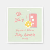 Pink Lemonade Oh Baby Dusche Party Serviette (Vorderseite)