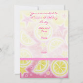Pink Lemonade "PARTY" Einladung Streifen (Rückseite)
