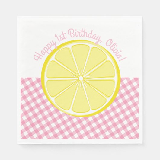Pink Lemonade Party Napkins Serviette (Vorderseite)