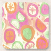 Pink Lemonade Pattern Getränkeuntersetzer (Vorderseite)