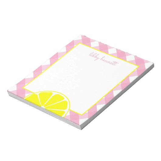 Pink Lemonade Personalisiert Notepad Notizblock (Rotiert)