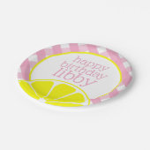 Pink Lemonade Personalisiert Party Teller (Schrägansicht)
