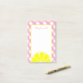 Pink Lemonade Personalisiert Post-it Notepad Post-it Klebezettel (Auf Schreibtisch)