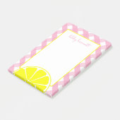 Pink Lemonade Personalisiert Post-it Notepad Post-it Klebezettel (angewinkelt)