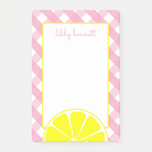Pink Lemonade Personalisiert Post-it Notepad Post-it Klebezettel (Vorderseite)