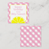 Pink Lemonade Personalisierte Geschenkkarten Mitteilungskarte (Vorne/Hinten)