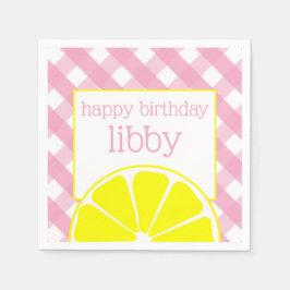 Pink Lemonade Personalisiertes Party Napkins Serviette