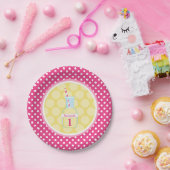 Pink Lemonade Polka Dot 1. Geburtstag Pappteller (Party)
