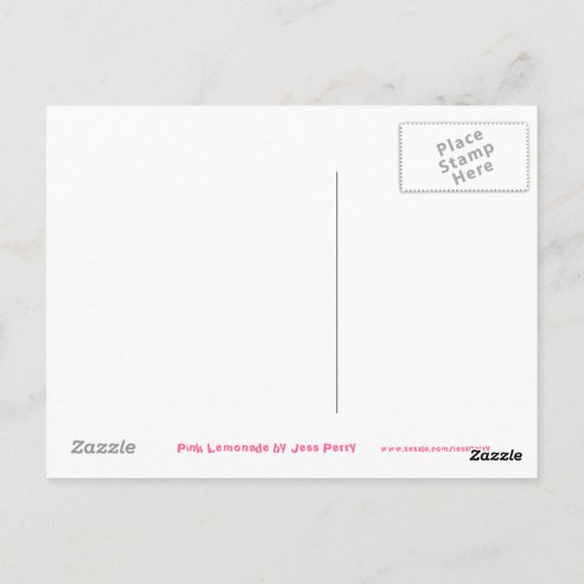 Pink Lemonade Postkarte "Dein Text" (Rückseite)