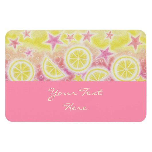 Pink Lemonade Premium-Magnet "Dein Text" pink Magnet (Horizontal)