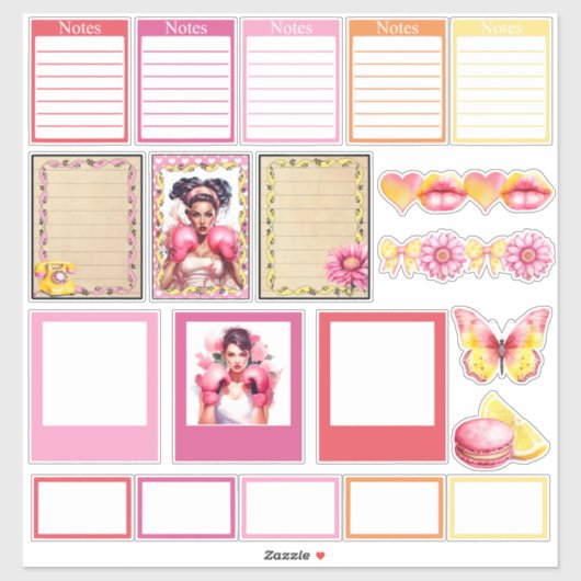 Pink Lemonade Set 2 Planer-Aufkleber Aufkleber (Blatt)