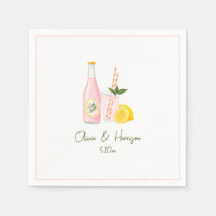 Pink Lemonade Signature Drink Hochzeitscocktailbar Serviette