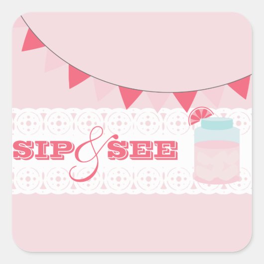 Pink Lemonade Sippe und Aufkleber sehen (Vorderseite)