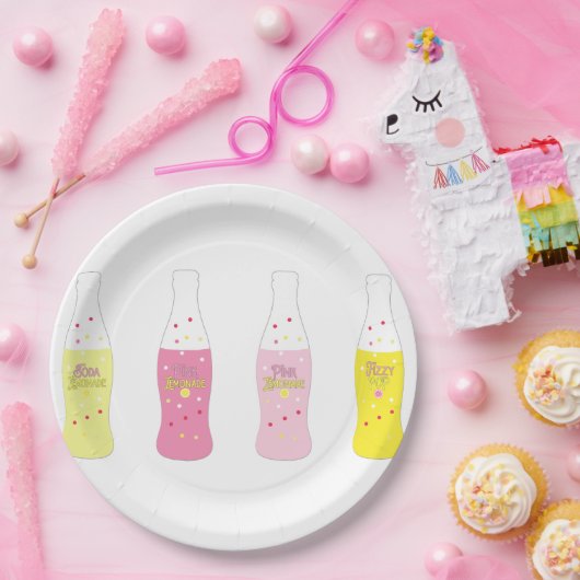 Pink Lemonade Sommer Zitrus  Pappteller (Party)