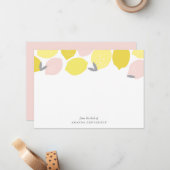 Pink Lemonade Stationery Mitteilungskarte (Vorderseite/Rückseite Beispiel)