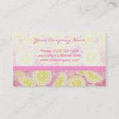 Pink Lemonade Visitenkarte horizontale Streifen (Rückseite)