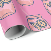Pink Lemonade Wrapping Paper Geschenkpapier (Rolleneckpunkt)