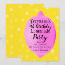 Pink Lemonade Yellow Birthday Party