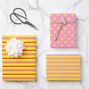 Pink Lemonade Yellow Geschenkpapier Set