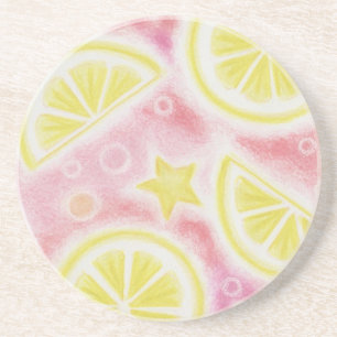 Pink Lemonade 'Zitronen' Untersetzer Sandstein