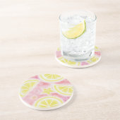 Pink Lemonade 'Zitronen' Untersetzer Sandstein (Seite)