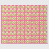 Pink Lemonade, Zitronenslices Geschenkpapier (Flach)