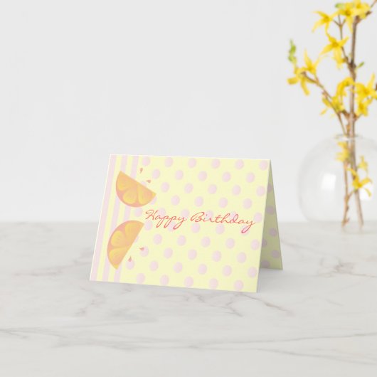 Pink Lemons Karte (Gelbe Blume)