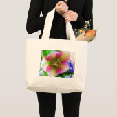 Pink Lenten Rose, Jumbo Stoffbeutel (Vorderseite (Produkt))