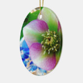 Pink Lenten Rose Keramik Ornament (Links)