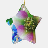 Pink Lenten Rose Keramikornament (Links)