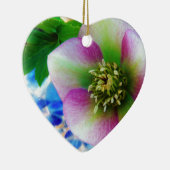 Pink Lenten Rose Keramikornament (Rechts)