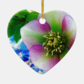 Pink Lenten Rose Keramikornament (Vorne)