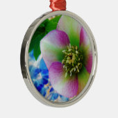 Pink Lenten Rose Ornament Aus Metall (Rechts)