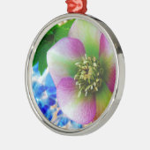Pink Lenten Rose Ornament Aus Metall (Links)