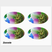 Pink Lenten Rose Ovaler Aufkleber (Blatt)