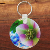 Pink Lenten Rose Schlüsselanhänger (Vorderseite)