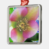 Pink Lenten Rose, Silbernes Ornament (Links)